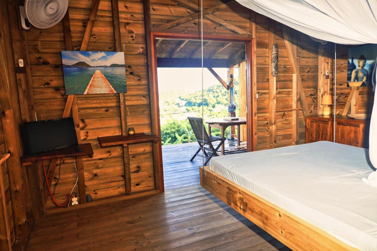 Villa KAZ ANOLI vue époustouflante sur la baie à Terre-de-Bas Extérieur photo