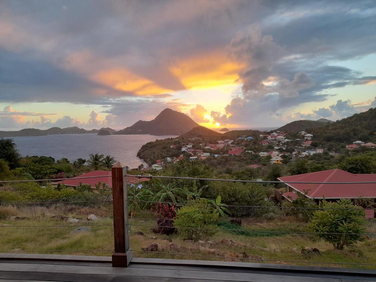 Villa KAZ ANOLI vue époustouflante sur la baie à Terre-de-Bas Extérieur photo